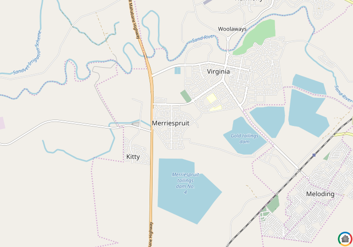 Map location of Merriespruit